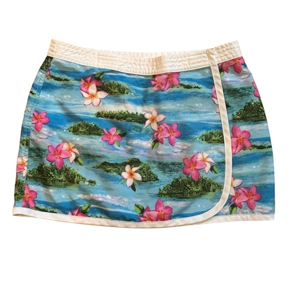 Vintage TILT Hawaiian Wrap Around Mini Skirt Size 7 🤩 🌺 - Picture 1 of 7